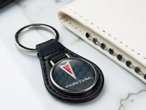 Pontiac Anello Chiavi Designer In Pelle Pelle Dura Stile Top
